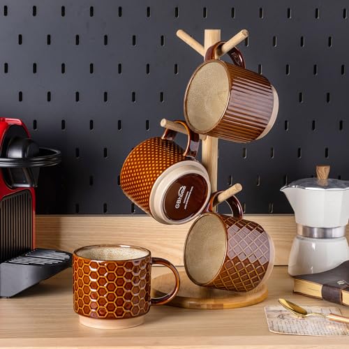 15 OZ Stackable Coffee Mugs Set of 4 (4 Count)
