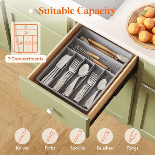 Silverware Drawer Organizer Tray