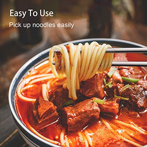 Metal Chopsticks Reusable 316 Stainless Steel Chopsticks Multipack Dishwasher Safe Chop Sticks Square Fancy Laser Engraved Non