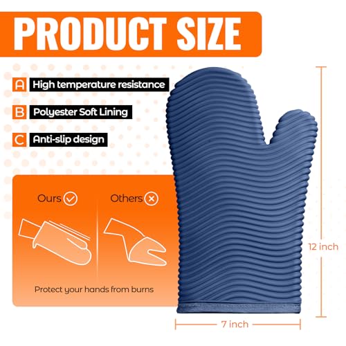 Silicone Oven Mitts (2 Count)