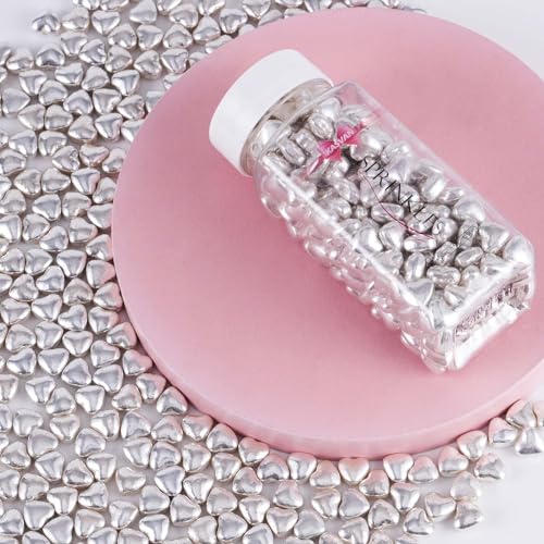 Silver Heart Shapes Sprinkles (4.58 Ounce)
