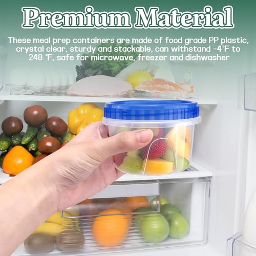 12 Pack Freezer Containers with Screw On Lids (12 Count)