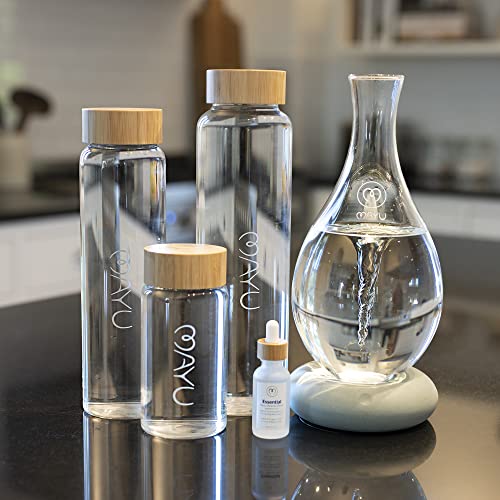 Pure Glass Reusable Water Bottle with Bamboo Lid