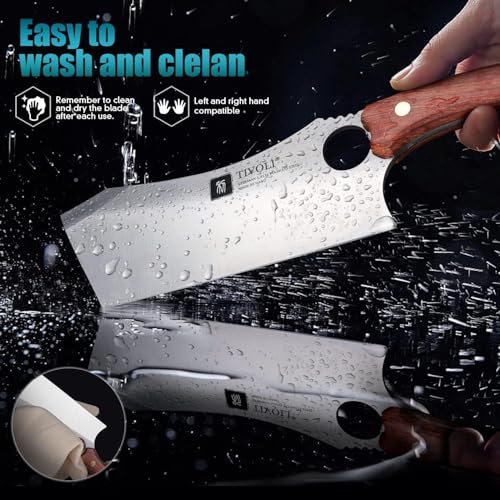 Full Tang Meat Cleaver Knife with Sheath and Bottle Opener