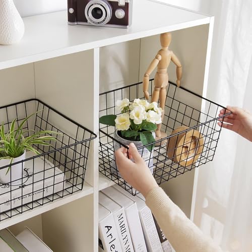 Kitchen Wire Baskets Farmhouse Decor Metal Food Storage Organizer (2 Count)