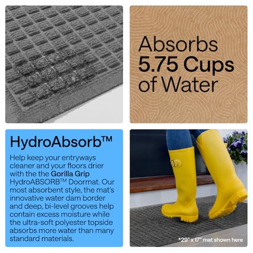 HydroABSORB Door Mat for Indoor Outdoor Use