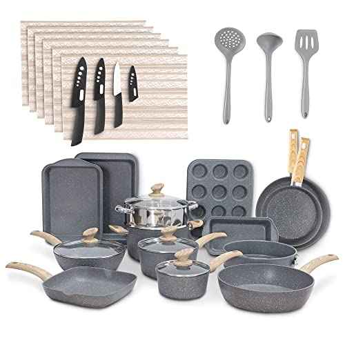 30 Piece Induction Pots and Pans Set