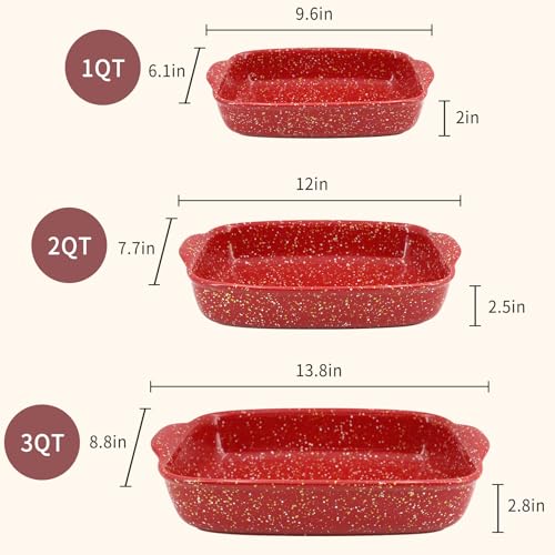 3 Pack Ceramic Lasagna Pan (3 Count)