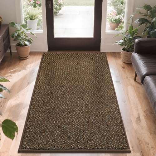 Dirt Trapper Door Mat 36"x60" Non Slip Washable Brown