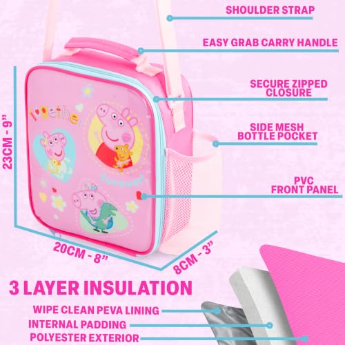 Peppa Pig Girls Lunch Box 3Pc Set (3 Count)