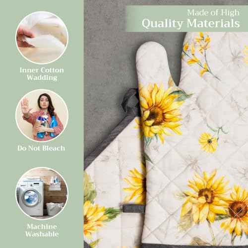 100% Cotton Oven Mitt & Pot Holder Set (2 Count)