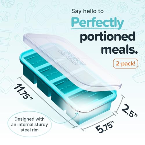 1 Cup Silicone Freezer Molds with Lids (2 Count)