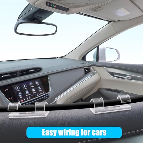 35pcs Large Self Adhesive Cable Clips Clear (35 Count)