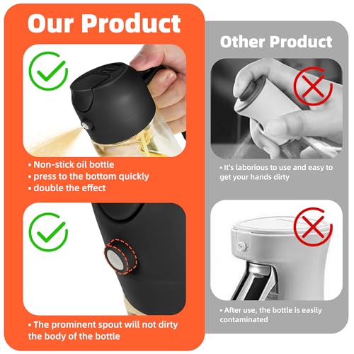 16oz 470ml Glass Olive Oil Sprayer for Cooking