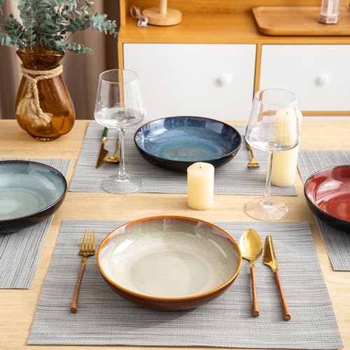 9.0" Ceramic Pasta Bowls Set of 4 (4 Count)
