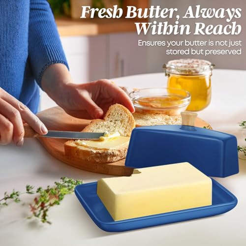 Extra Large Ceramic Butter Dish with Lid