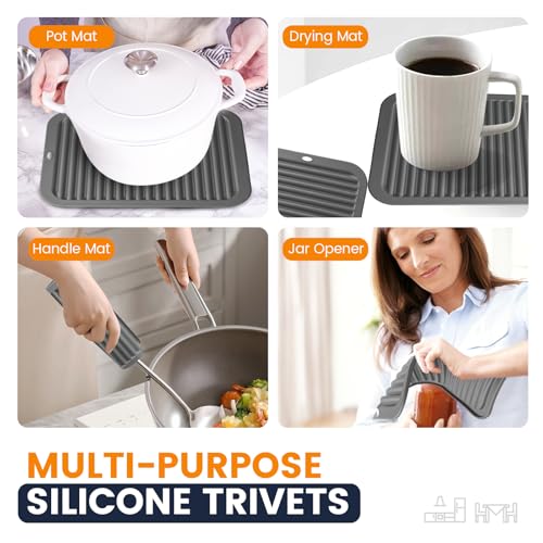 Silicone Trivet Mats 4 Heat Resistant Pot Holders Multipurpose Non