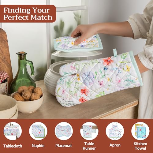 100% Cotton Oven Mitt & Pot Holder Set