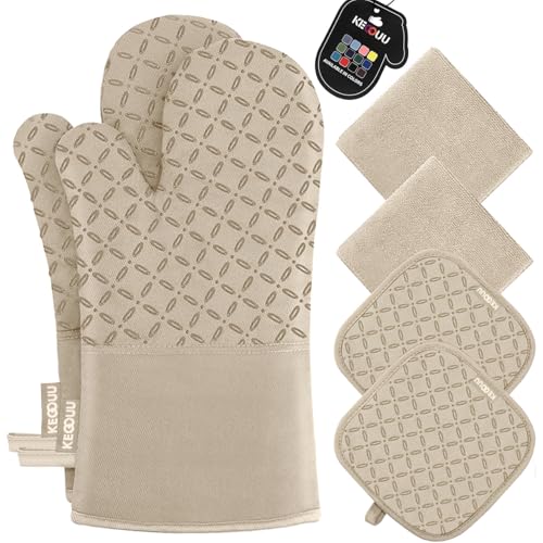 Oven Mitts and Pot Holders 6pcs Set (6 Count)