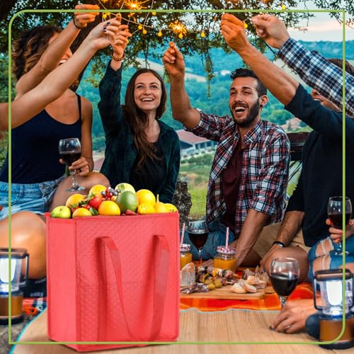 4 Pcs Insulated Grocery Bags Reusable (4 Count)