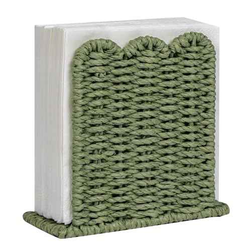 Scalloped Napkin Holder for Table Home Rustic Room Decor
