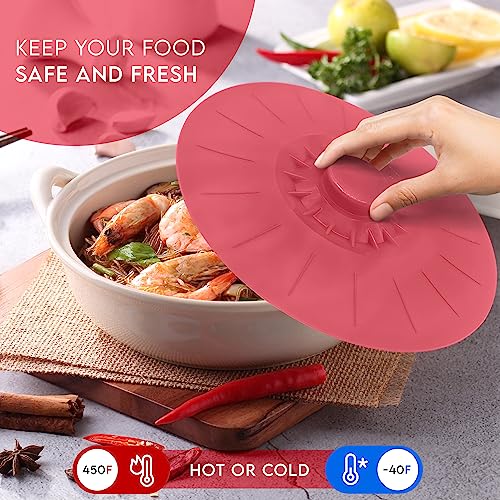 Silicone Bowl Lids Red (6 Count)