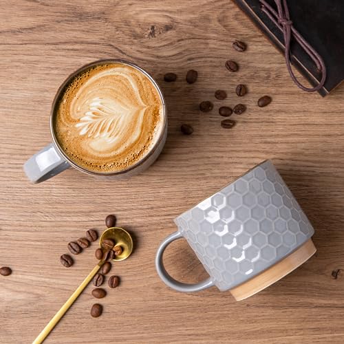 12 OZ Stackable Coffee Mugs Set of 4 (4 Count)