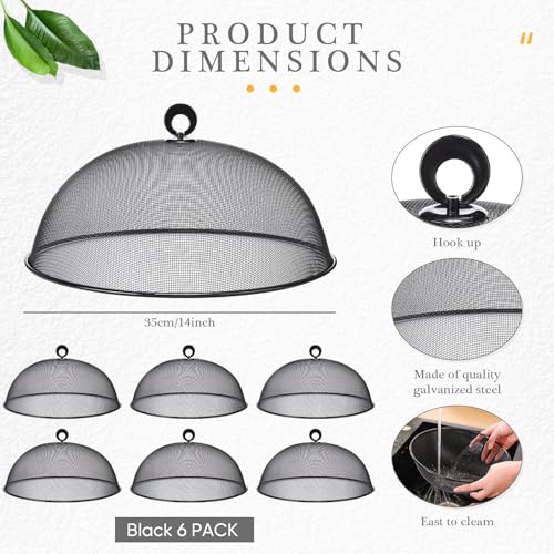 6 Pcs Metal Mesh Food Cover Outdoor Food Tents