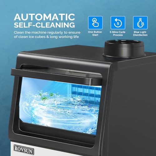 90LBS 24H Ice Maker Machine with 2 Water Inlets