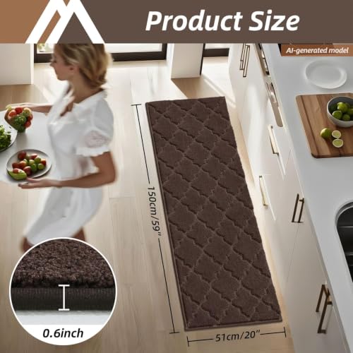 Soft Kitchen Floor Mats and Rugs Non Slip 20"x59"