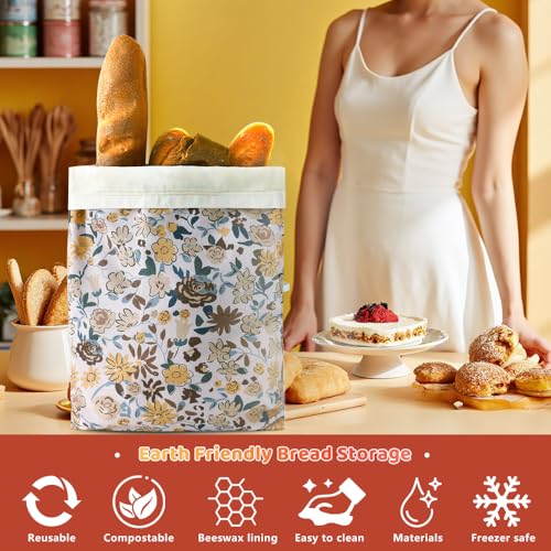 Beeswax Bread Bags for Homemade bread (2 Count)