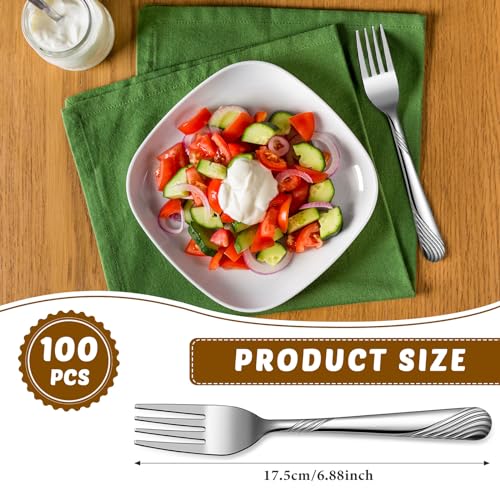 100 Pcs Metal Dinner Forks Bulk (100 Count)