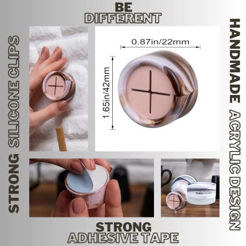 Towel Hooks Dish & Hand Towel Holder (8 Count)