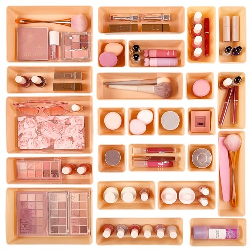 25 Pack Plastic Drawer Organizers with Non (25 Count)
