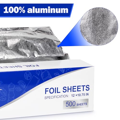 12" x 10.75" Aluminum Foil Sheets 500 count (500 Count)