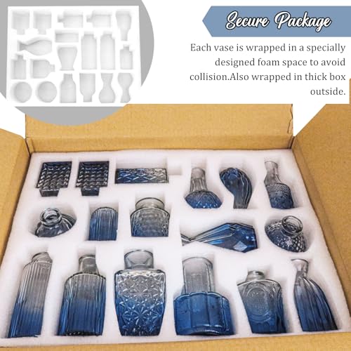 Set of 36 Glass Bud Vases Small Flower Vases for Centerpieces (36 Count)