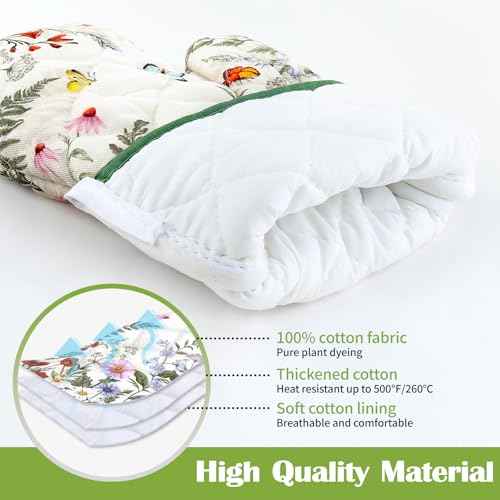 Wildflower Oven Mitts and Pot Holders Set (4 Count)