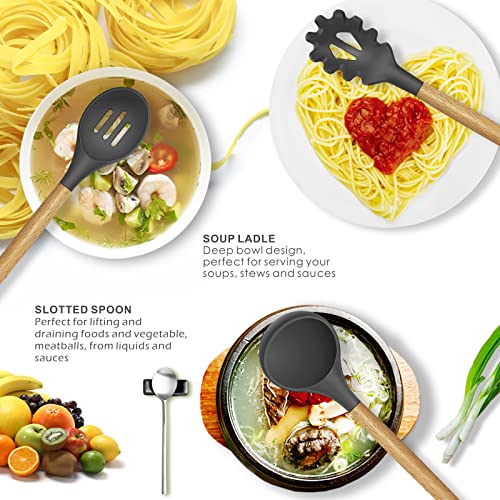 Silicone Cooking Utensils Kitchen Utensil Set (14 Count)