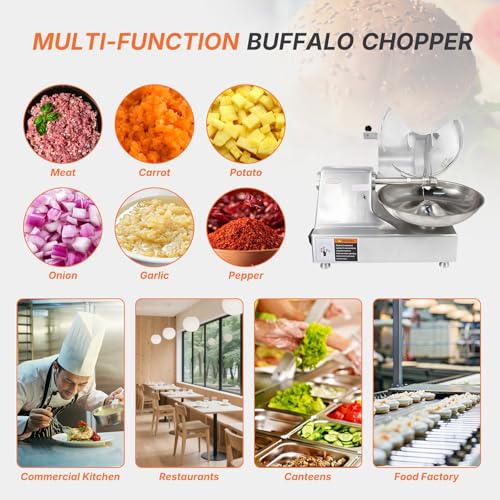 Hakka Commercial 10L Meat Bowl Cutter Mixer