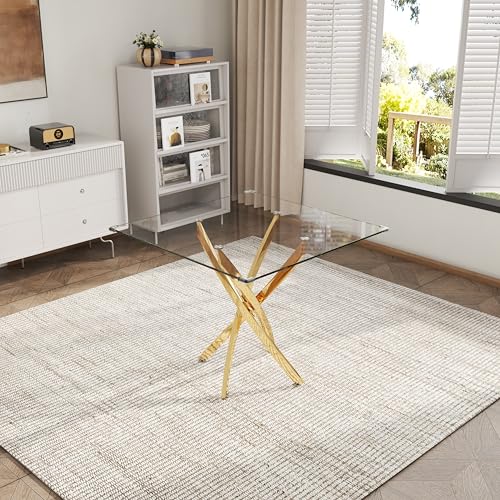 5 Piece Square Glass Dining Table Set (5 Count)