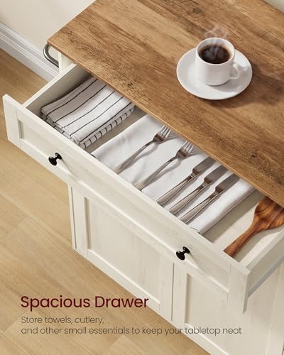 Mobile Kitchen Wooden Island Cart with Storage for Dining Room