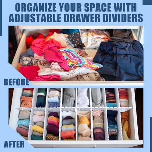 15 Pcs 5.12 Tall Drawer Divider Adjustable Drawer Organizer (15 Count)