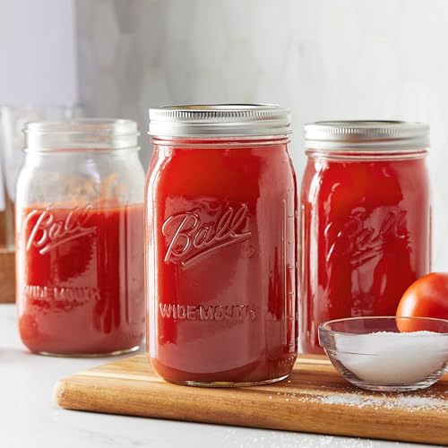 Wide Mouth Clear Glass Canning Quart 32 Oz Mason Jars with Lids