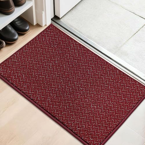 Dirt Trapper Door Mat 20"x32" Non Slip Washable Red (640 sq in)