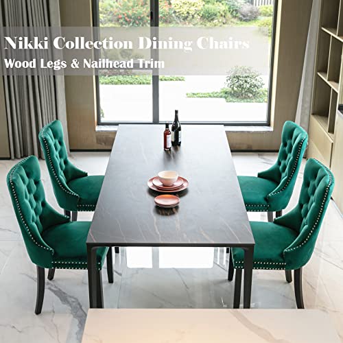 Green Velvet Dining Chairs Set of 2 (2 Count)