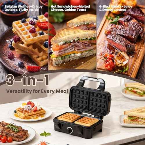 Waffle Maker with Removable Plates