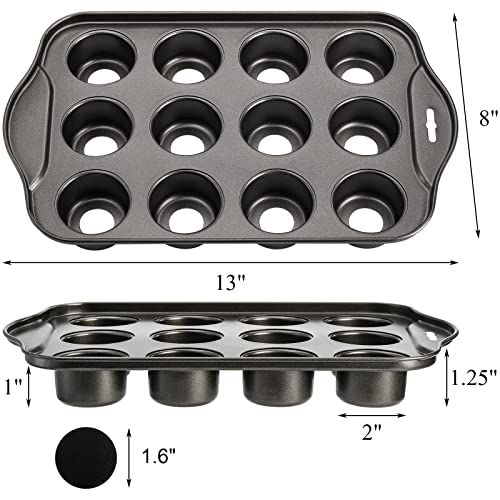 12 Cavity Mini Cheesecake Pan with 24 Pieces Removable Bottom
