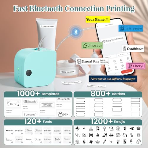 P12 Label Maker Machine with 1 Tape