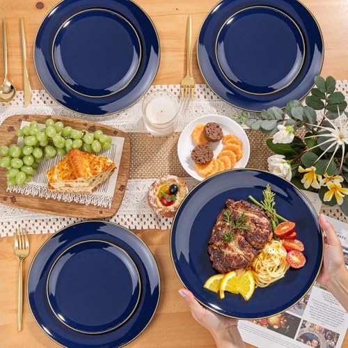 200 Pieces Blue Plastic Plates (200 Count)
