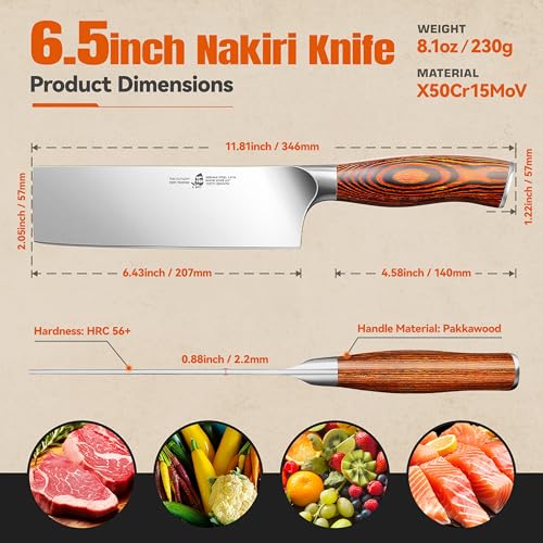 Nakiri Knife 6.5" Japanese Vegetable Cleaver